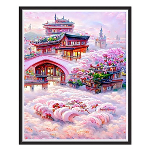 wholesale landscape castle  DIY big size 5D diamond painting handmade home decoration diamond art painting kit Diamantmalerei