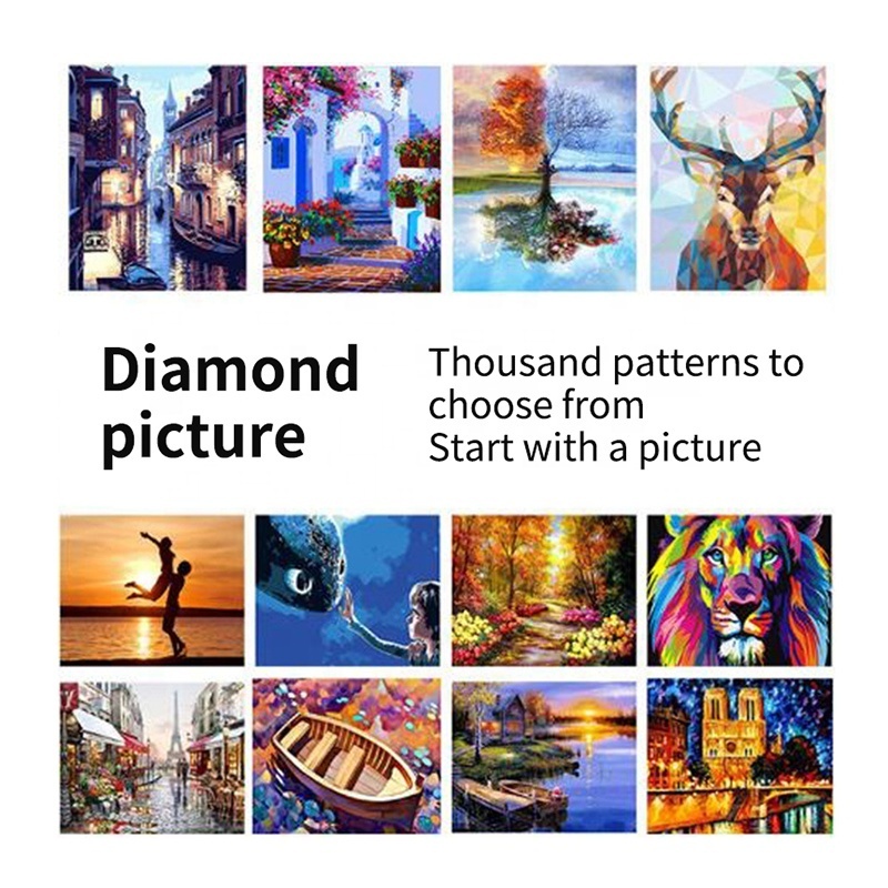 wholesale landscape castle  DIY big size 5D diamond painting handmade home decoration diamond art painting kit Diamantmalerei