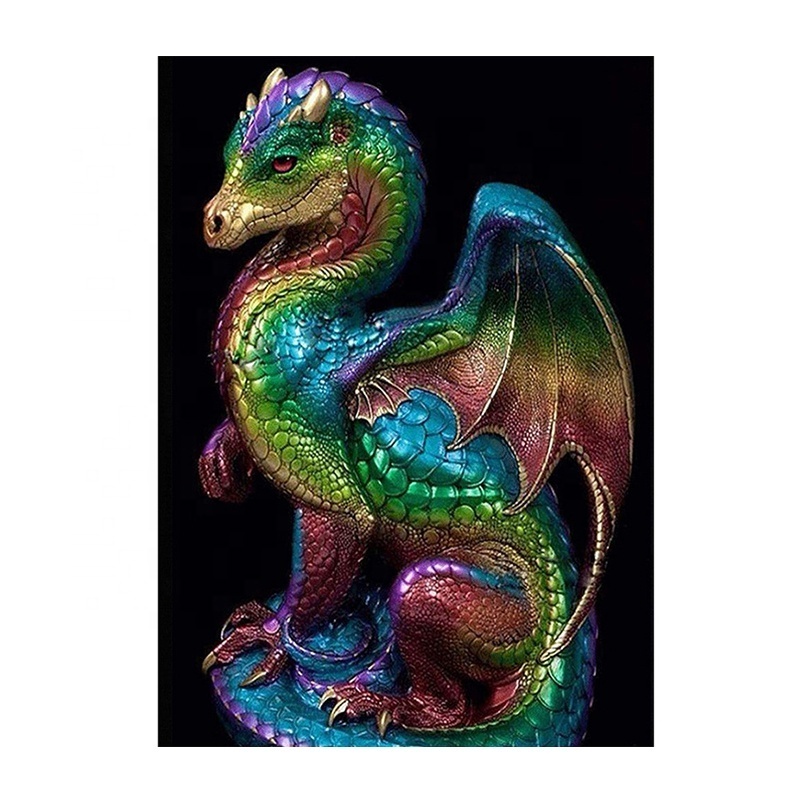 Customcrystal  DIY 5D diamond paintings Chinese Dragon Full of Diamonds Embroidery Handmade Diamond paintings