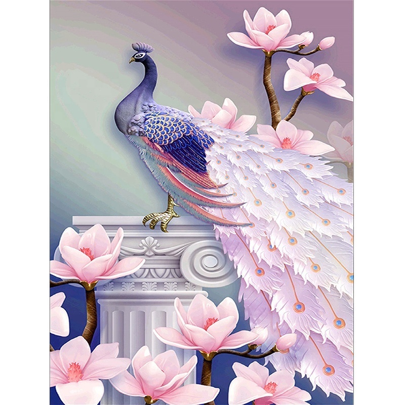 Full Drill Animal Diamond art Painting kit Embroidery Peacock 5D DIY Animal Customized Mosaic Fantasy Wall Art for  kid