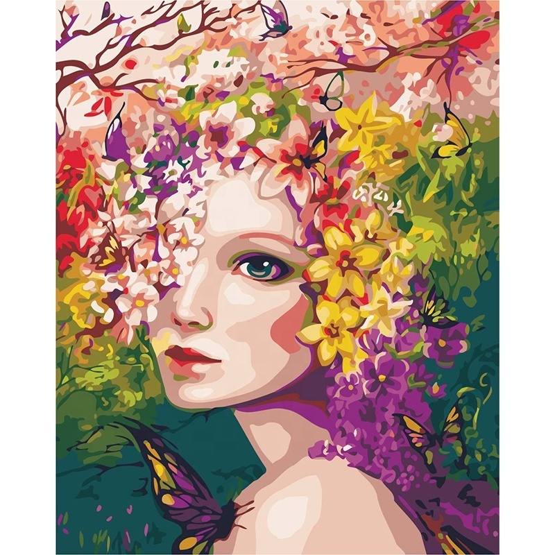 Nordic Modern Diy Oil Painting Posters And Prints Angel Girl Paint By Numbers portrait Picture Home Decor Figure Wall Pictures