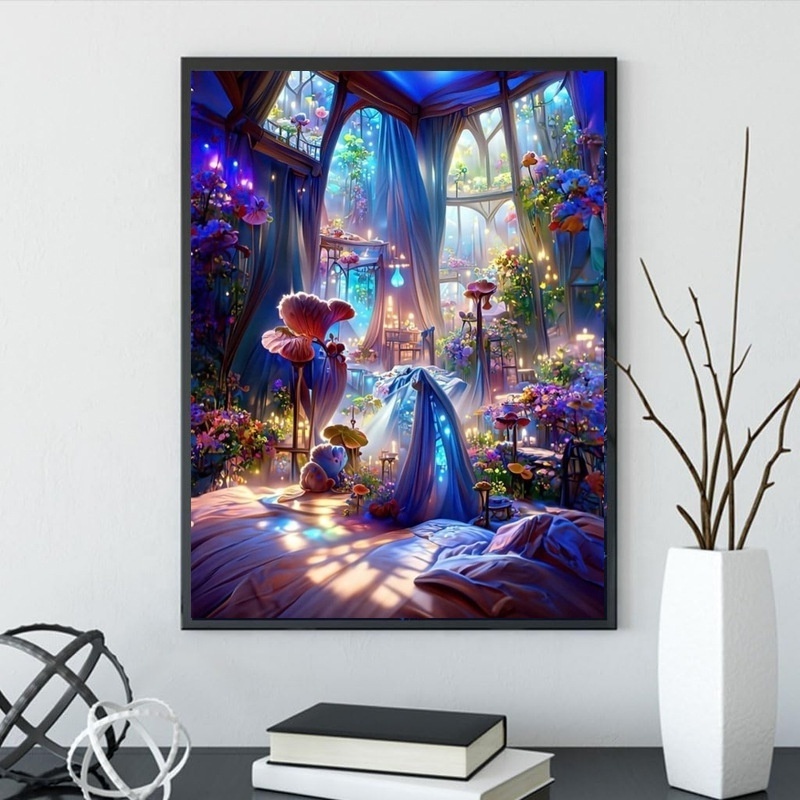 Custom Wholesale crystal 5d Diy Diamond art Painting kits flowers Scenery Picture Pattern diamond painting beads Wall decoration