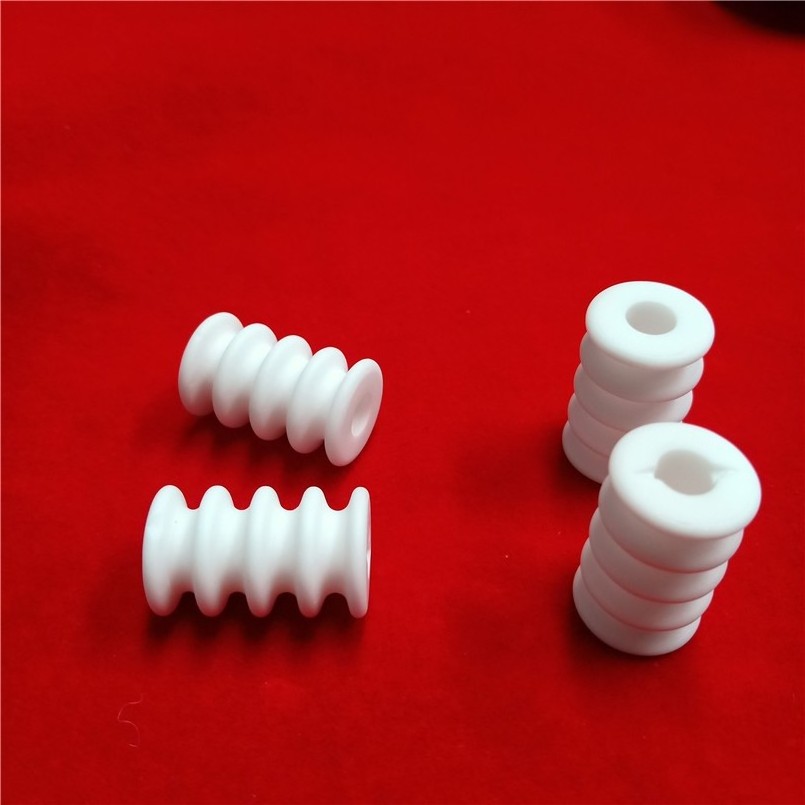 Glazed high heat insulating corrosion resisting 95 alumina ceramic insulating yarn guide wheel coil guide pillar column