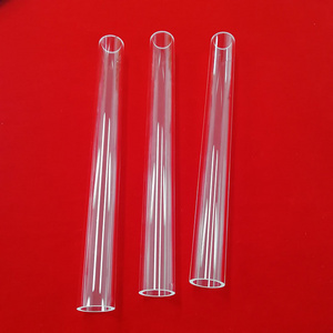 Custom clear UV quartz glass tube furnace High frequency furnace high temperature resistance silica glass pipe