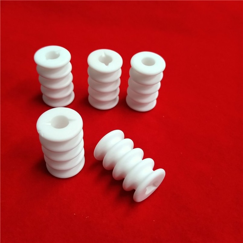 Glazed high heat insulating corrosion resisting 95 alumina ceramic insulating yarn guide wheel coil guide pillar column