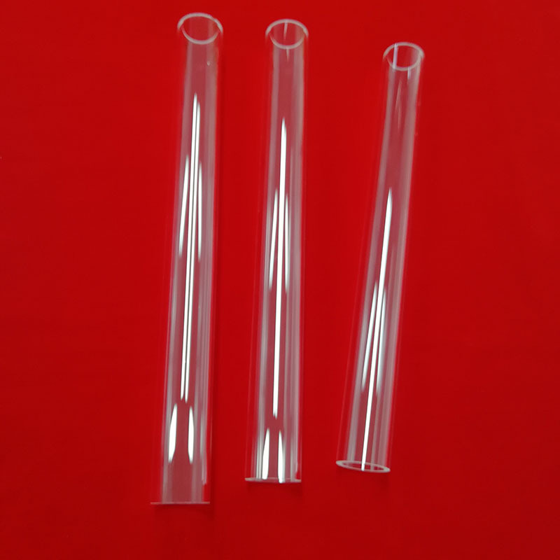 Custom clear UV quartz glass tube furnace High frequency furnace high temperature resistance silica glass pipe