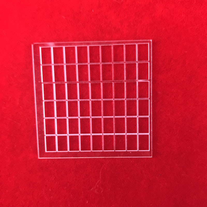 Customized transparent deep processed quartz glass punching sheet