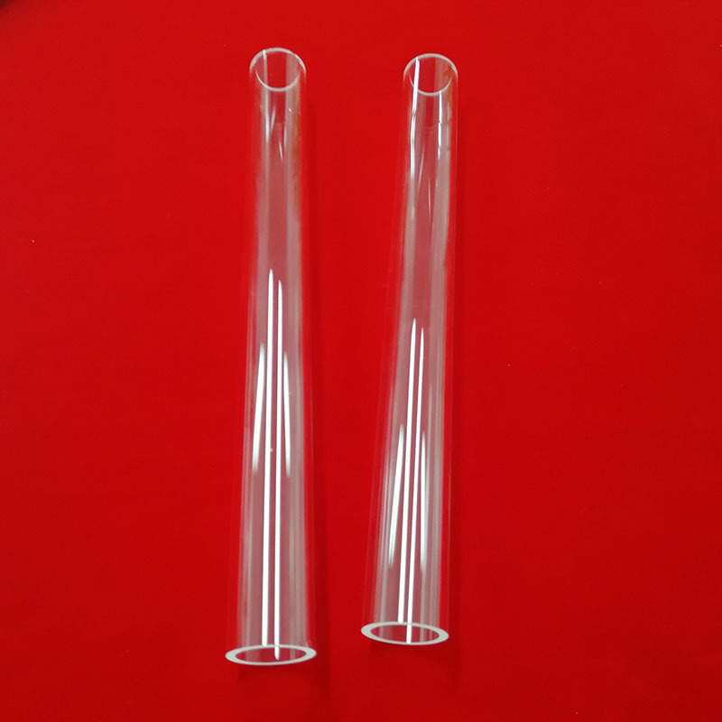 Custom clear UV quartz glass tube furnace High frequency furnace high temperature resistance silica glass pipe