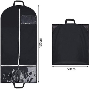 Custom Non-woven Coats Dresses Protectors Dust-Proof Clothes Cover Bag Suit Garment Bag for Closet Storage Hanging Clothes