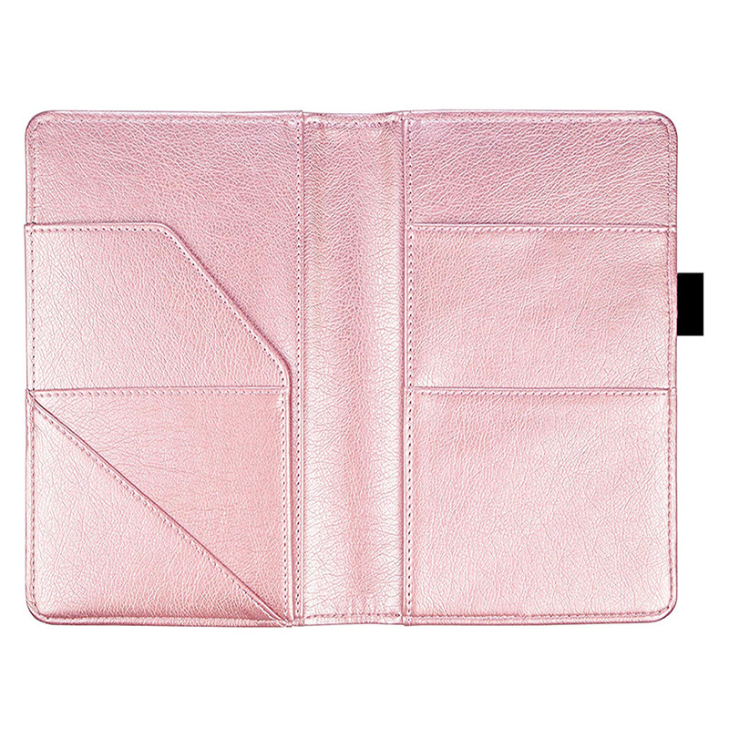 Custom logo ladies classic PU leather credit bank card wallet passport holder card case