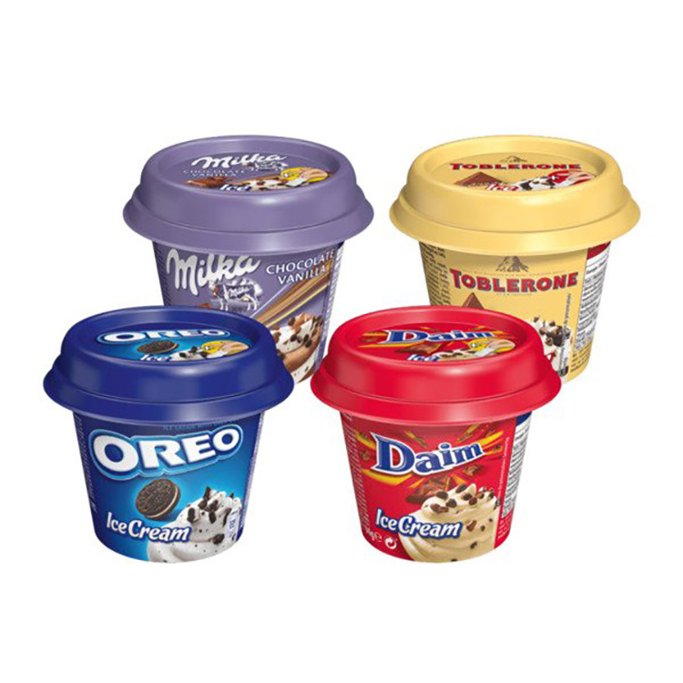 Reusable packaging suppliers 4 5 7 12 oz delivery box ice cream sticks popsicle paper cups bowl containers with dome lids