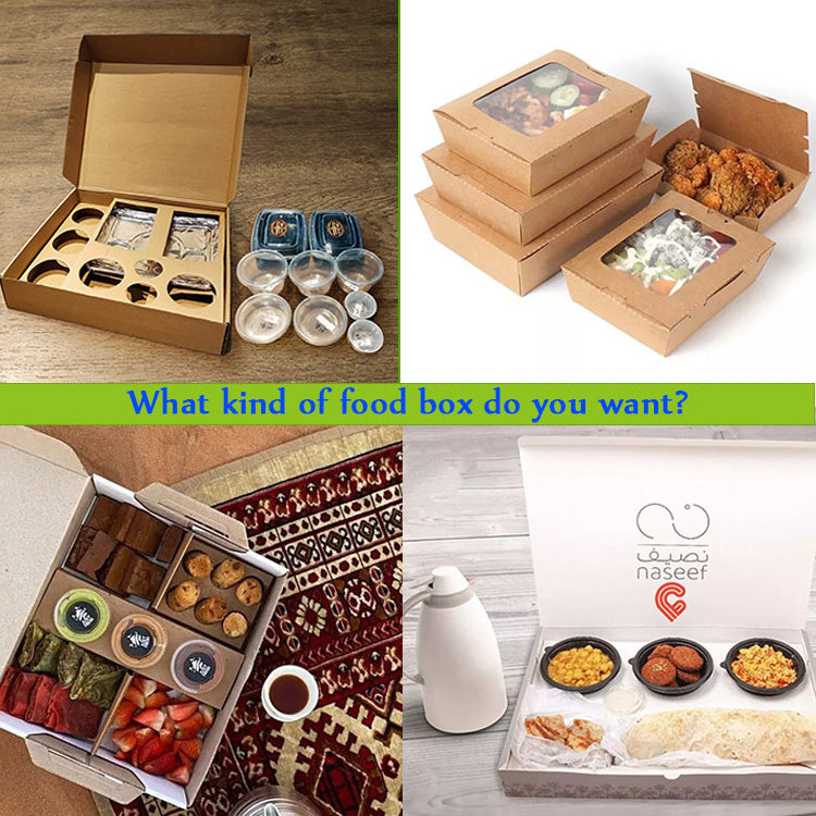 Custom recycle takeaway charcuterie food box paper disposable food packaging brunch lunch grazing platter boxes with window lid