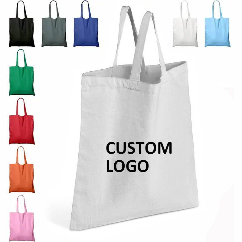 Wholesale Customised Cheap Thick lined Jute Shopper Shopping Black Cloth Bag Canvas Fabric Material Tote Bag For Printing Making