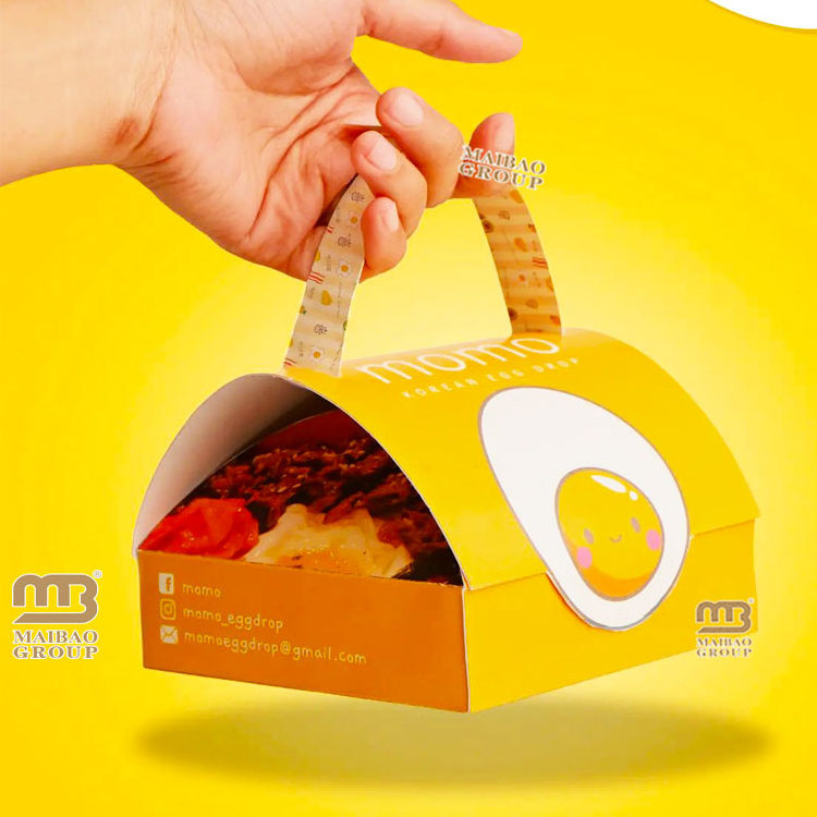 Food Container Take Out Fast Food Paper Packaging Box Customize Cardboard Fried Chicken Boxes, Fry Chicken Carrier Paper Box