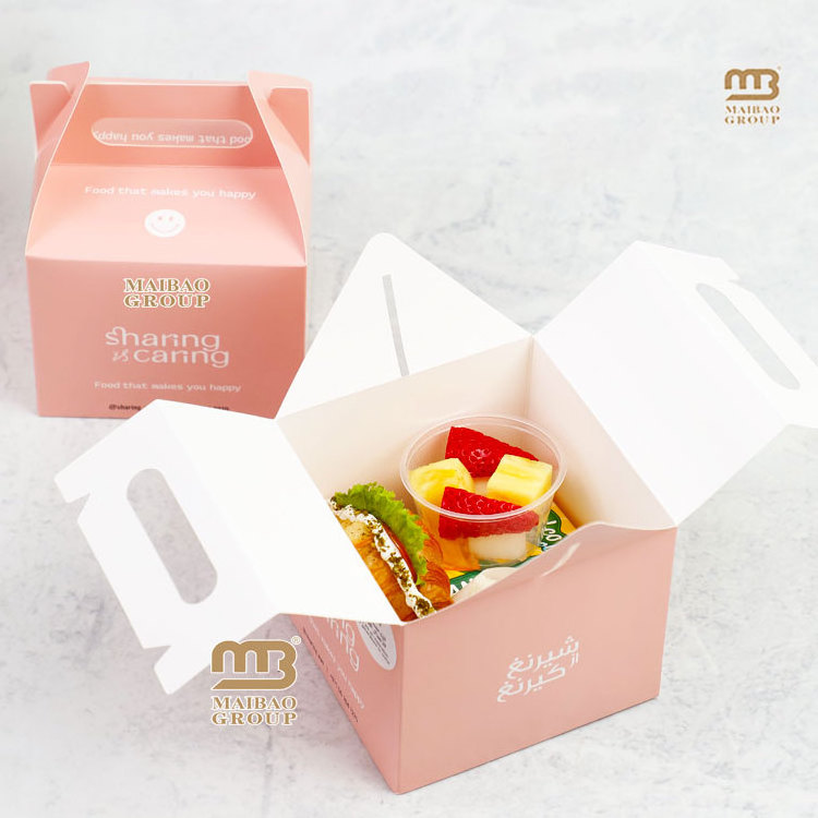 Custom Taco Takeout Single Collapsible Sandwich Size Single Loaf Bread Box Wrap Fries Carryout Box, Sandwich Packaging Carton