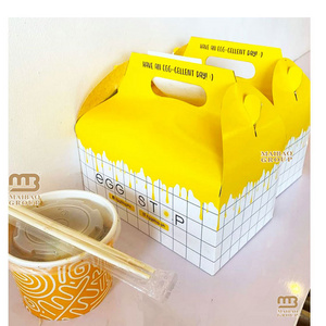 Food Container Take Out Fast Food Paper Packaging Box Customize Cardboard Fried Chicken Boxes, Fry Chicken Carrier Paper Box