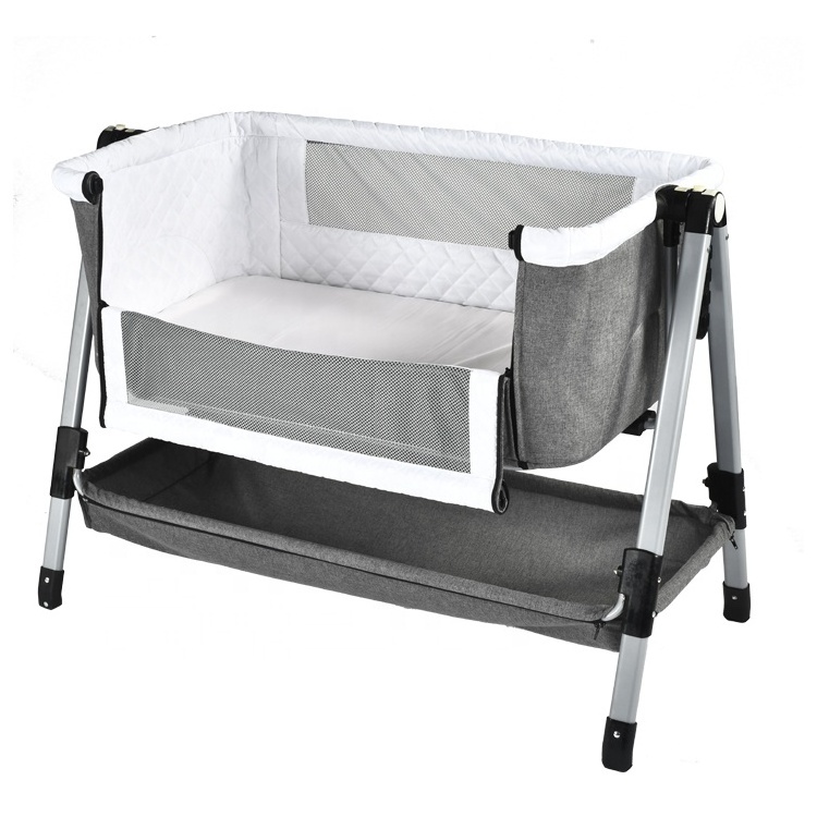 OEM China Manufacturer Cheap Bed Crib Breathable Foldable Detachable Portable Baby Nest Cot Bed For Sale