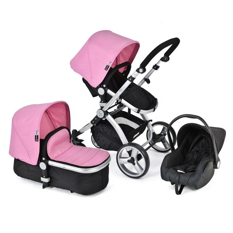 Hot sell alum tube big wheel Poussettes pour bebes  Cochecito de bebe  Passeggino baby  Pram car stroller  3 in 1 with EN1888 AS