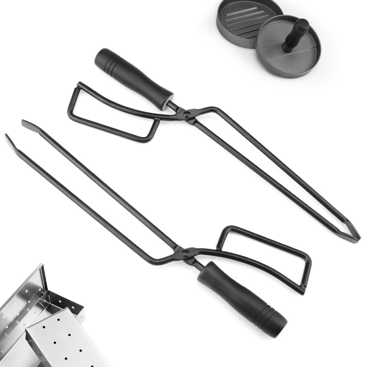 BQ 3662 Outdoor Barbecue Fire Place Tongs Food Clip Stainless Steel Tongs Kitchen BBQ Grill Clamps