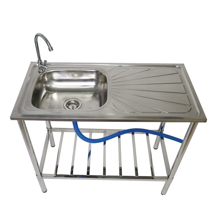 Stainless steel sink/ kitchen sink/single and double trough pool with simple sink with bracket