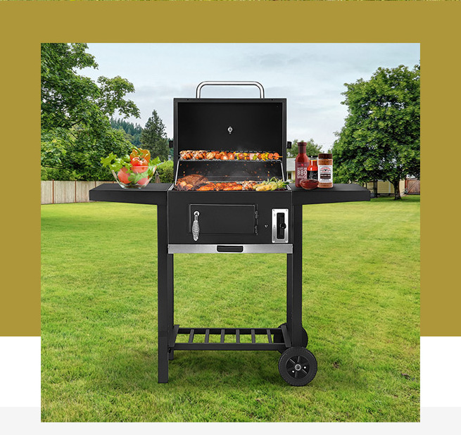 New Upgrade Outdoor Heavy duty Charcoal Barbecue Grill Outdoor trolley bbq Garden grill