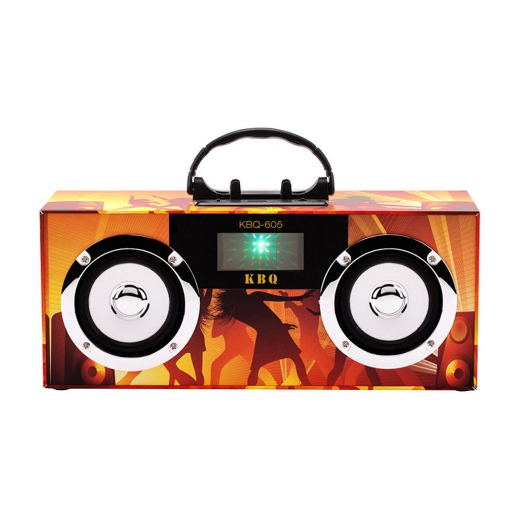 Portable Bluetooth Speaker Wooden sound box speaker 10W with AUX USB SD FM radio