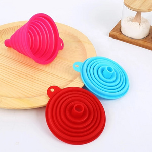 Kitchen Collapsible Mini Silicone Funnel Folding Silicone Rubber Funnel