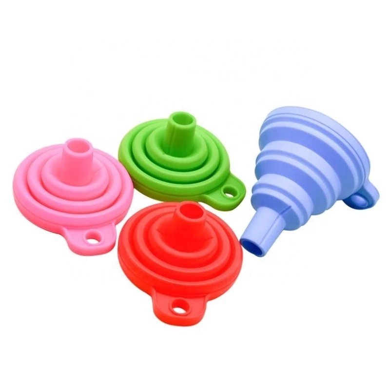 Kitchen Collapsible Mini Silicone Funnel Folding Silicone Rubber Funnel