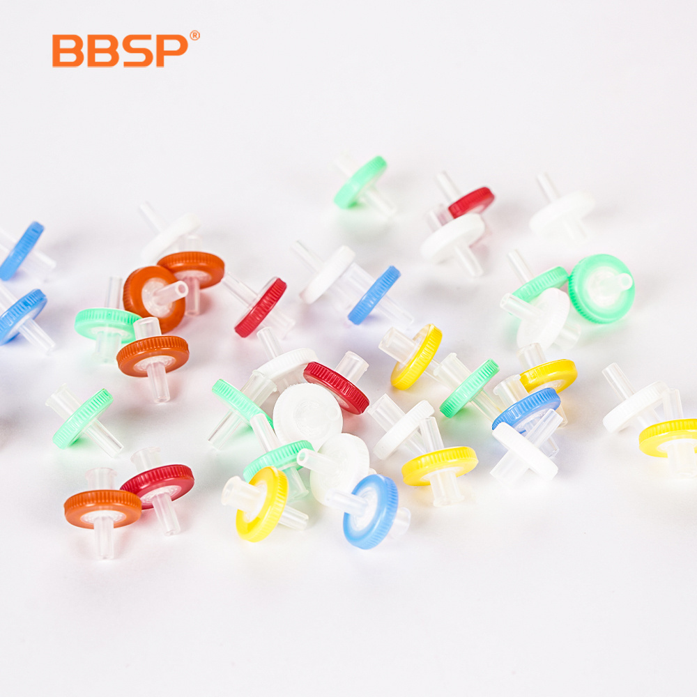 BBSP syringe filter 0.22 micron sterile MCE PES PTFE PVDF RC CA GF Nylon syringe filters