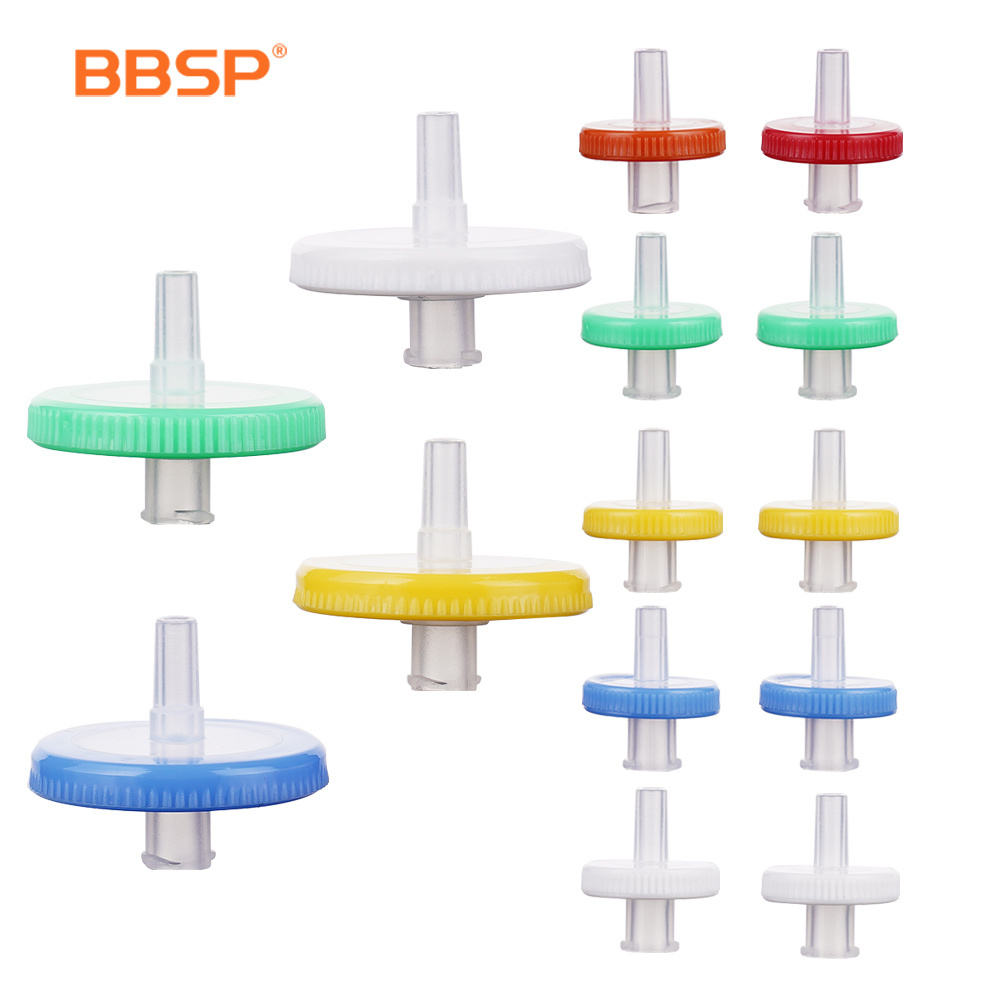 BBSP syringe filter 0.22 micron sterile MCE PES PTFE PVDF RC CA GF Nylon syringe filters