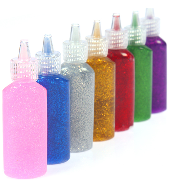 Squeeze bottle liquid 22 ml glitter glue washable glittery art glue DIY craft glitter glue for kids