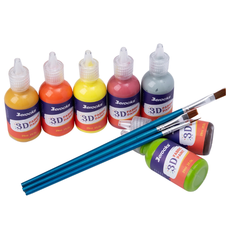 30ml squeeze bottle 3D fabric permanent acrylic paint textile DIY paints on canvas wood glass