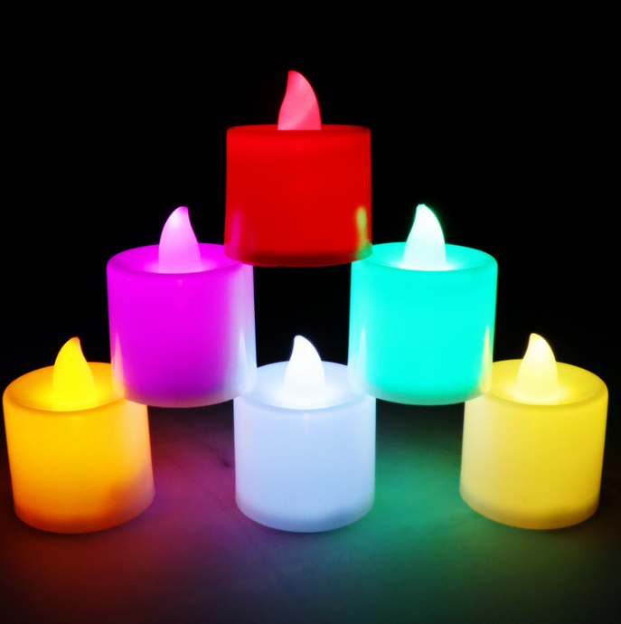 Battery operated LED tea lights flameless votive candles lamp realistic and bright flickering for wedding decoration candles