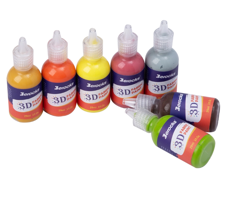 30ml squeeze bottle 3D fabric permanent acrylic paint textile DIY paints on canvas wood glass