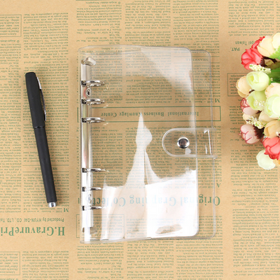 High quality super soft transparent PVC book cover loose leaf binder A4 A5 notebook paper file holder