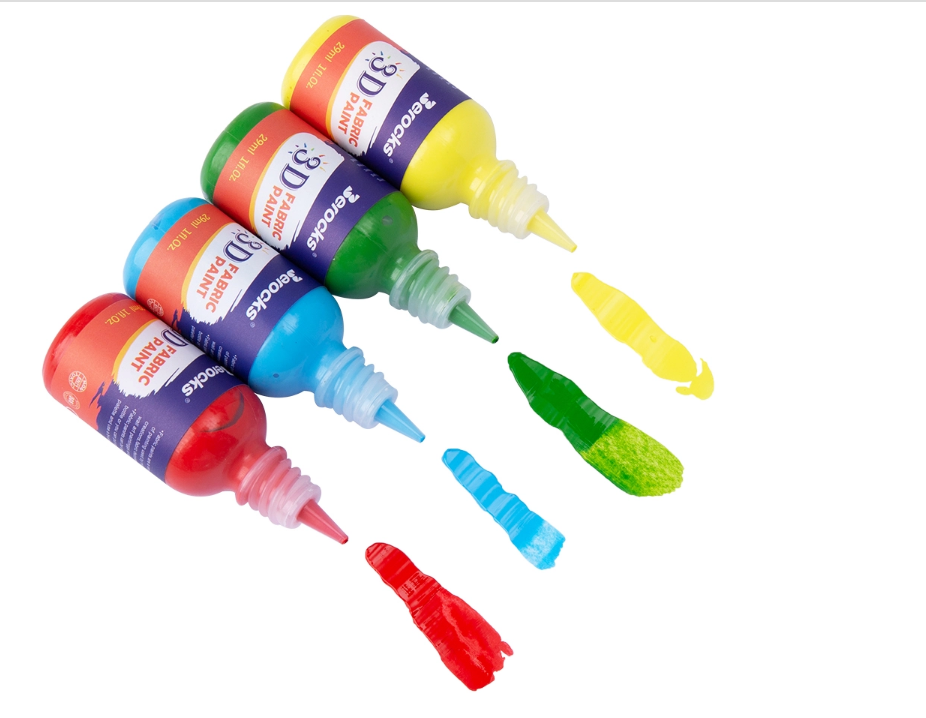 30ml squeeze bottle 3D fabric permanent acrylic paint textile DIY paints on canvas wood glass