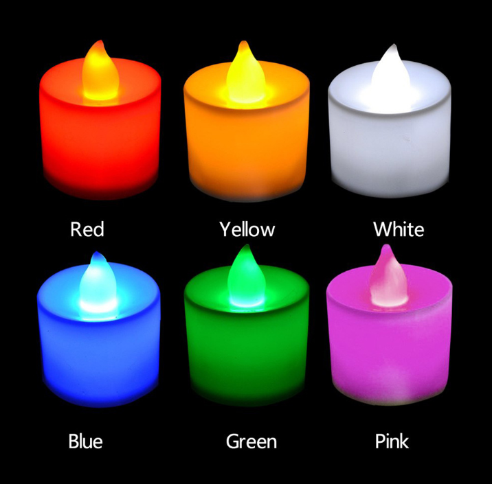 Battery operated LED tea lights flameless votive candles lamp realistic and bright flickering for wedding decoration candles