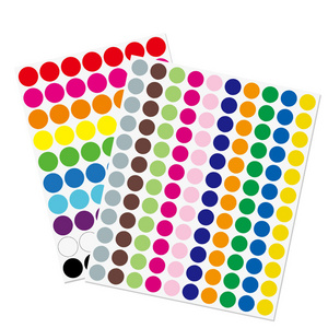 1/2" round color coding circle dot package sticker labels assorted colors circle dot labels self-adhesive colored stickers