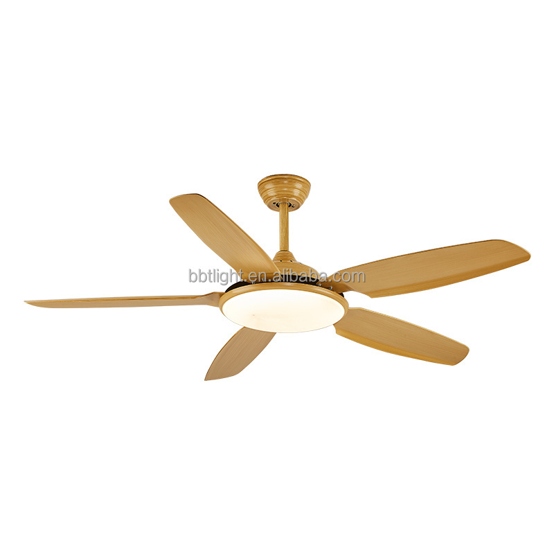 Modern Indoor Ceiling Fan with Dimmable Light Kit and Remote Control, Reversible Blades