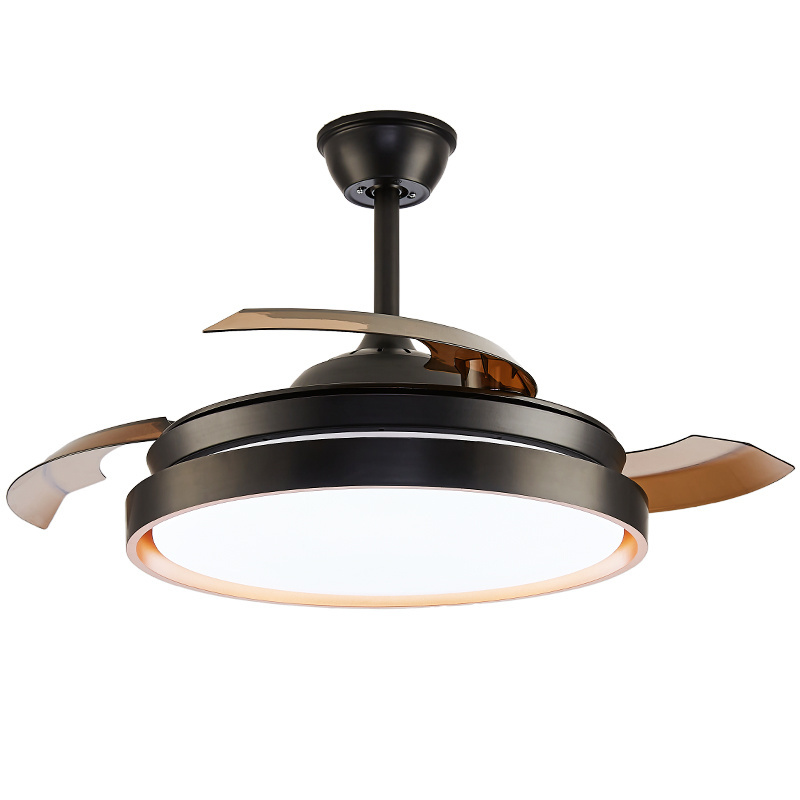 LED Ceiling Fan Frequency Conversion Speaker Chandelier Ceiling Fan Light with Led Light 42 Inch Luminous Fan Indoor