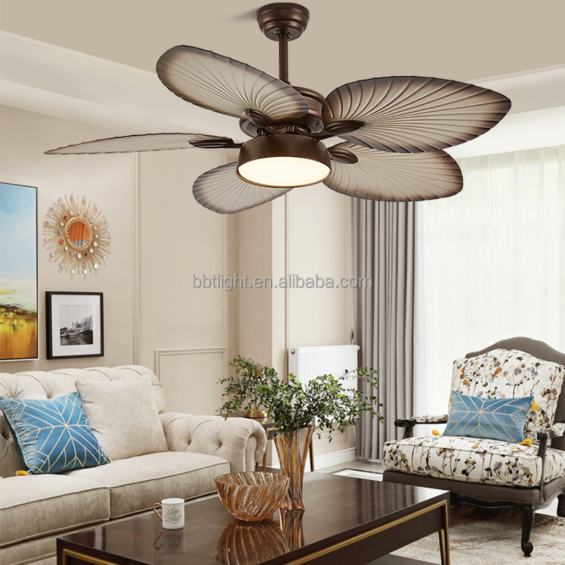 New Design 52 Inch Fan Pendant Light Outdoor Gazebo Balcony Chinese Style Sun Room LED Fan Light Remote Control