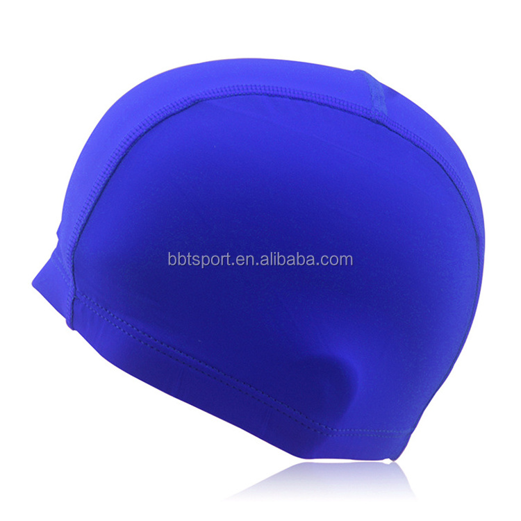 BSCI certificated swimming cap lycra, lycra swim cap, fabric swimming hats