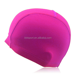 BSCI certificated swimming cap lycra, lycra swim cap, fabric swimming hats