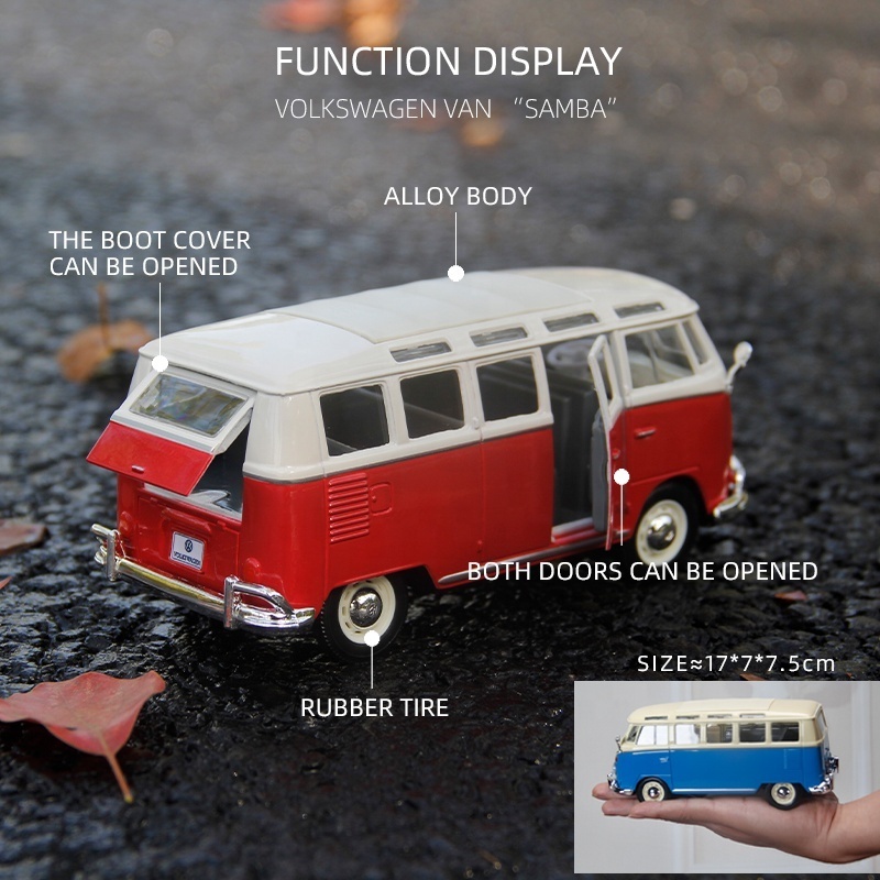 Maisto 1:24 Volkswagen bus Alloy Car Model simulation Diecasts Toy Vehicles Collectible Hobbies Gifts Static Die Cast Voiture