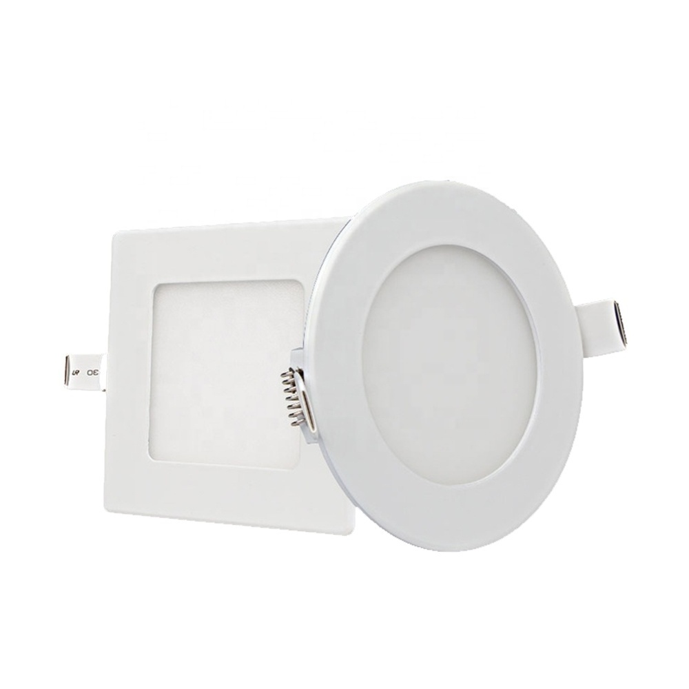 Aluminum Ultra Silm 3 Step CCT Color Change Led Panel Light 3w 6w 9W 12W 18W 24W Round Square Recessed Panel Lamp