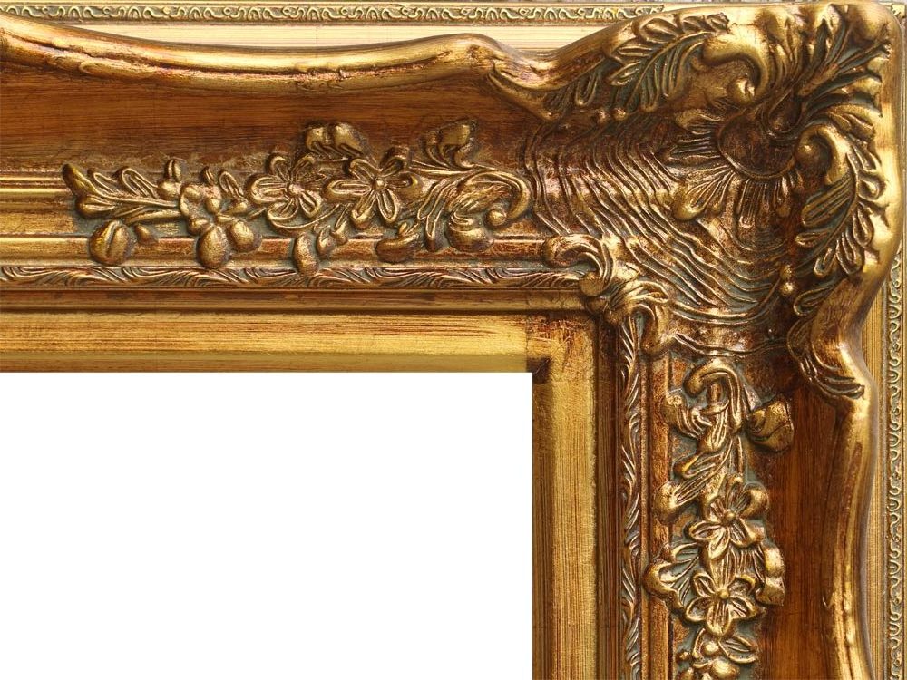 China Frame Supplier Gold Antique Ornament Wood Luxury Baroque Painting Frame