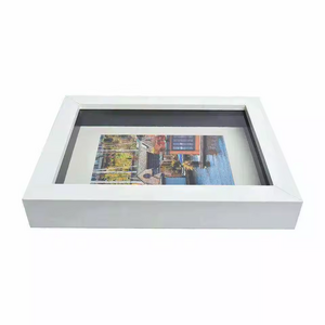 Manufacture Modern 3x5cm Wood Moulding 3D Deep Custom Wooden Black White Color Picture Shadow Box Frames