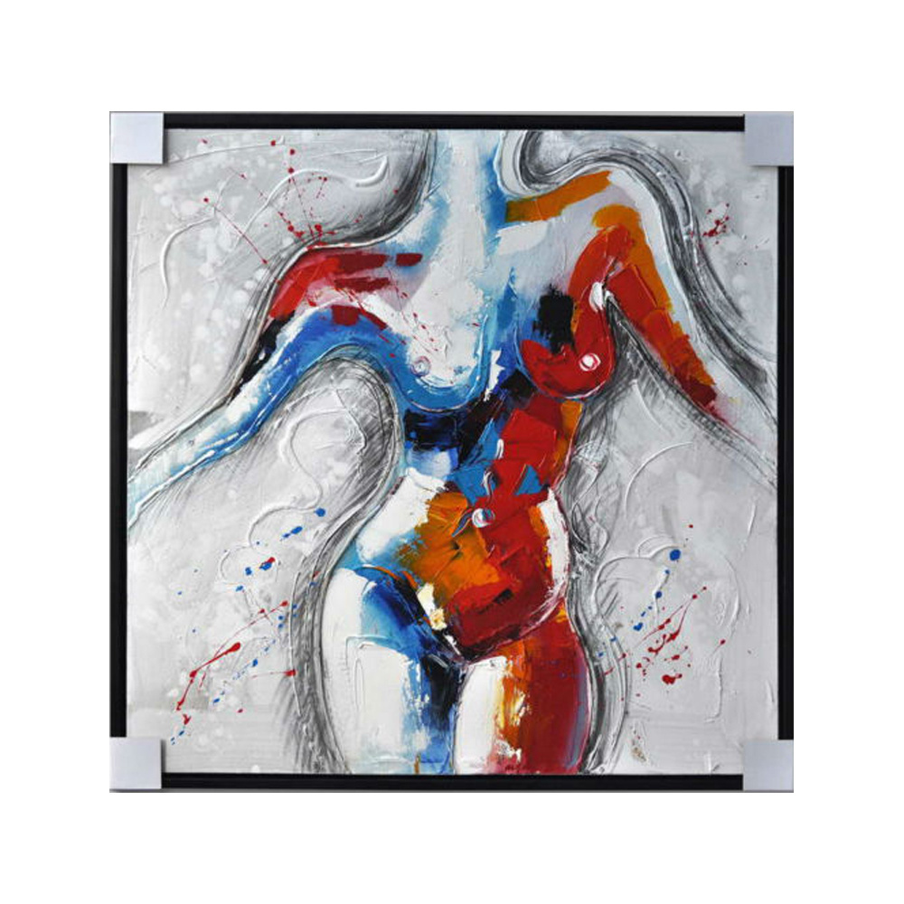 Popular Abstract Handmade Canvas Wall Art Oil Body Painting for Decoration