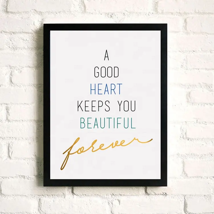 Motivational Framed Poster Prints Wall Frame with Inspirational Quote for Office Decoration