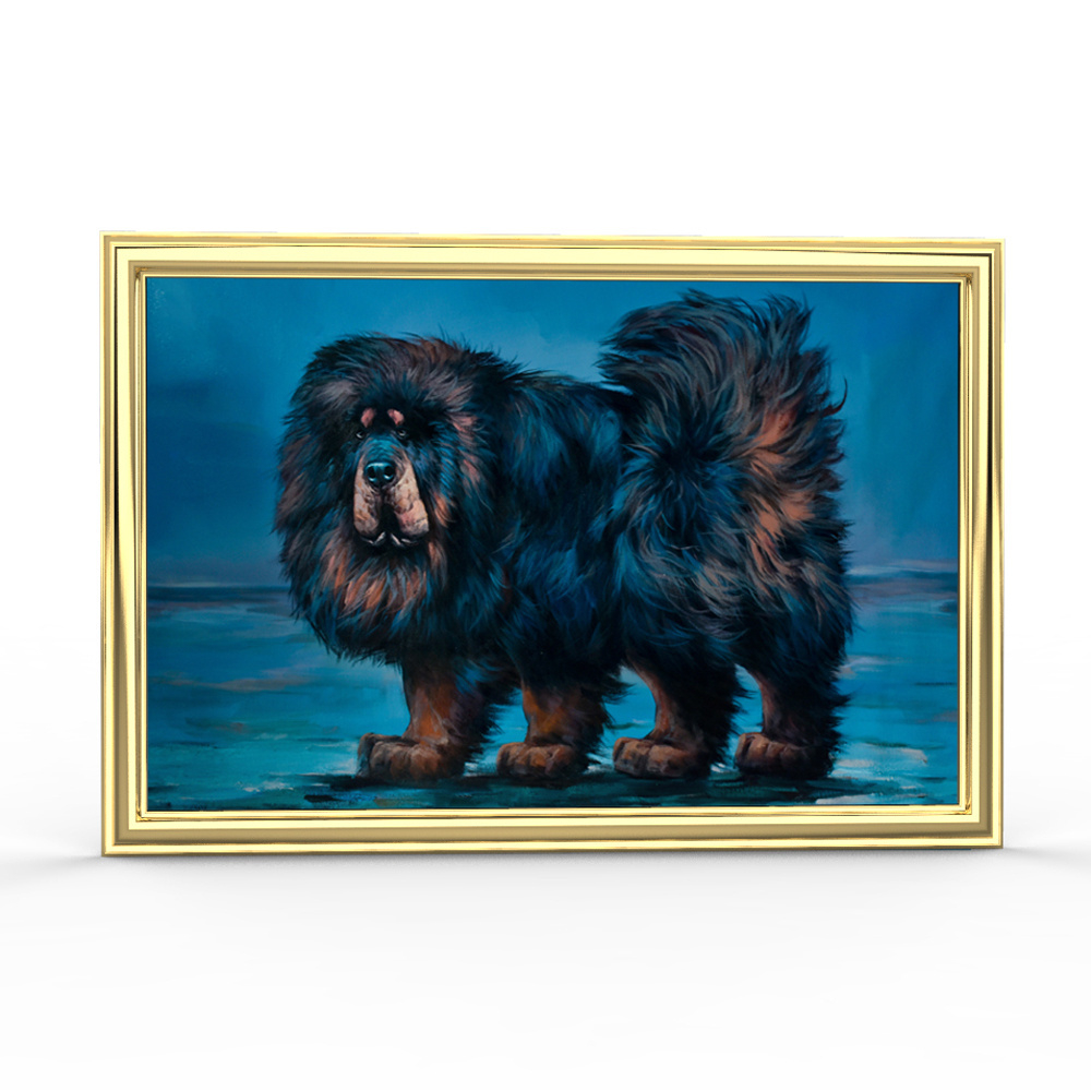 Custom personalized Royal Portrait Pet Dog Realistic Art handmade Animal Oil Painting